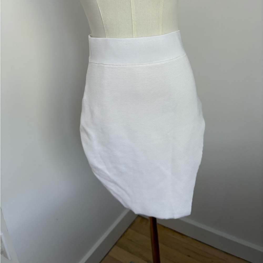 ASOS White Asymmetrical Mini Pencil Skirt